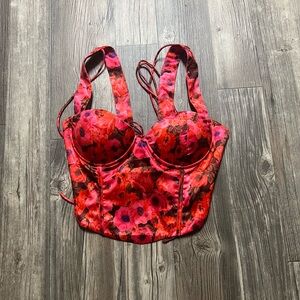 Fashion Nova Floral Corset Top